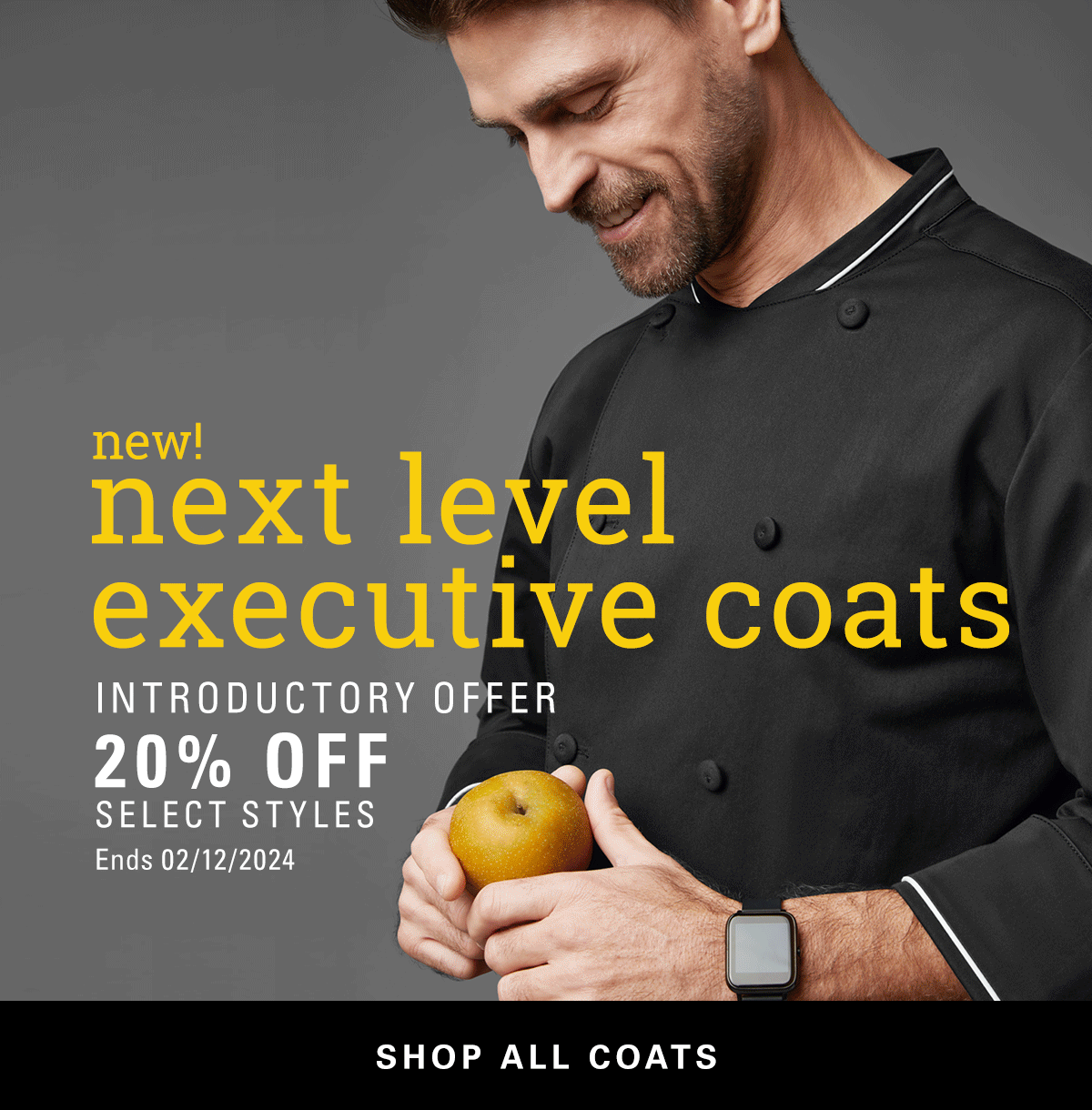 Introducing (NOW 20 OFF!) New Executive Chef Coats Chef Uniforms